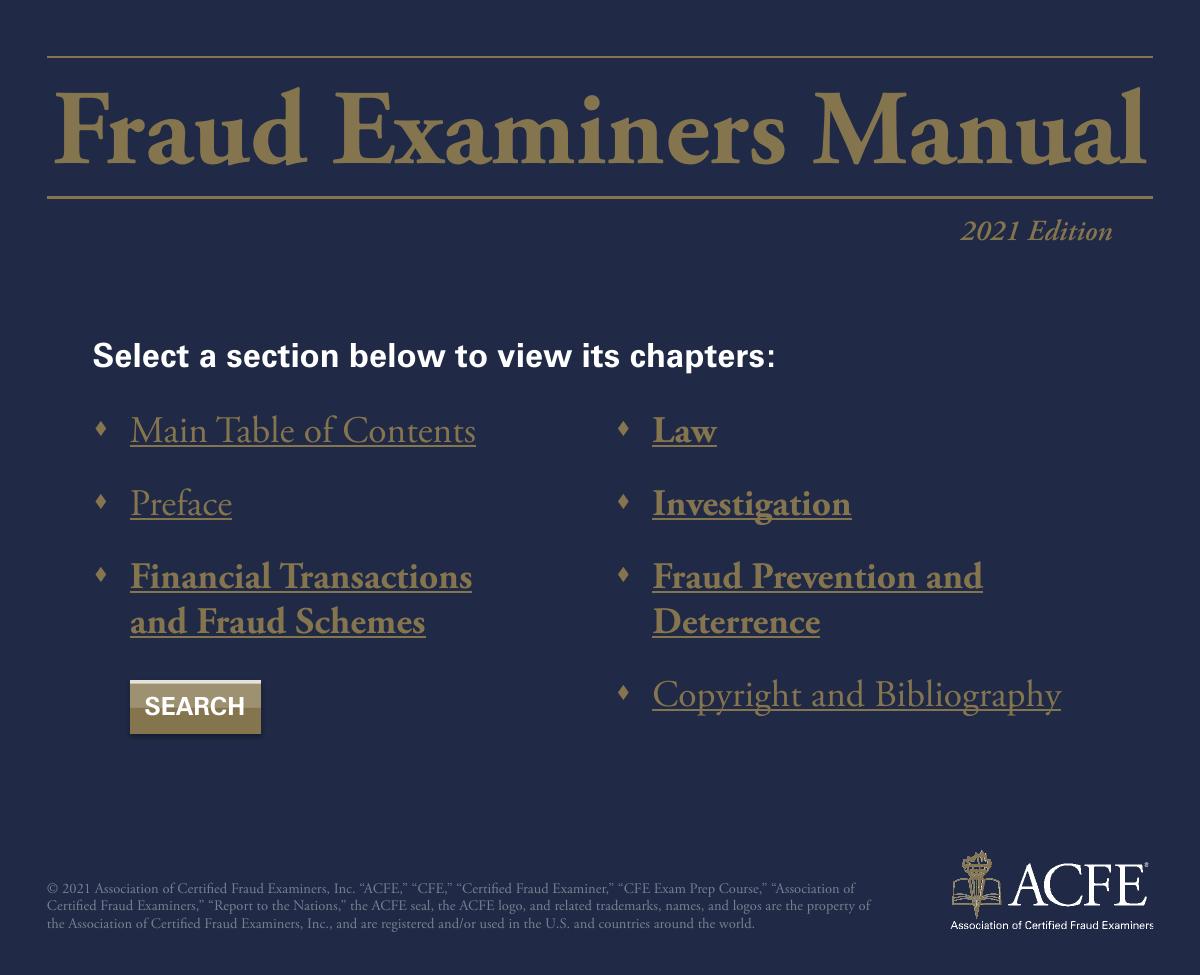 Fraud Examiners Manual